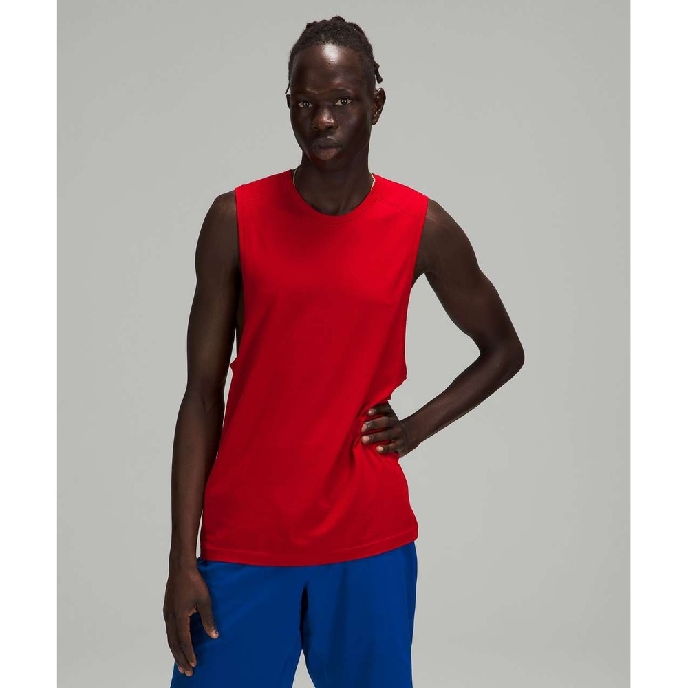 Lululemon Metal Vent Tech Sleeveless 2.0 Training Tank Dark Red Men Medium NWT
